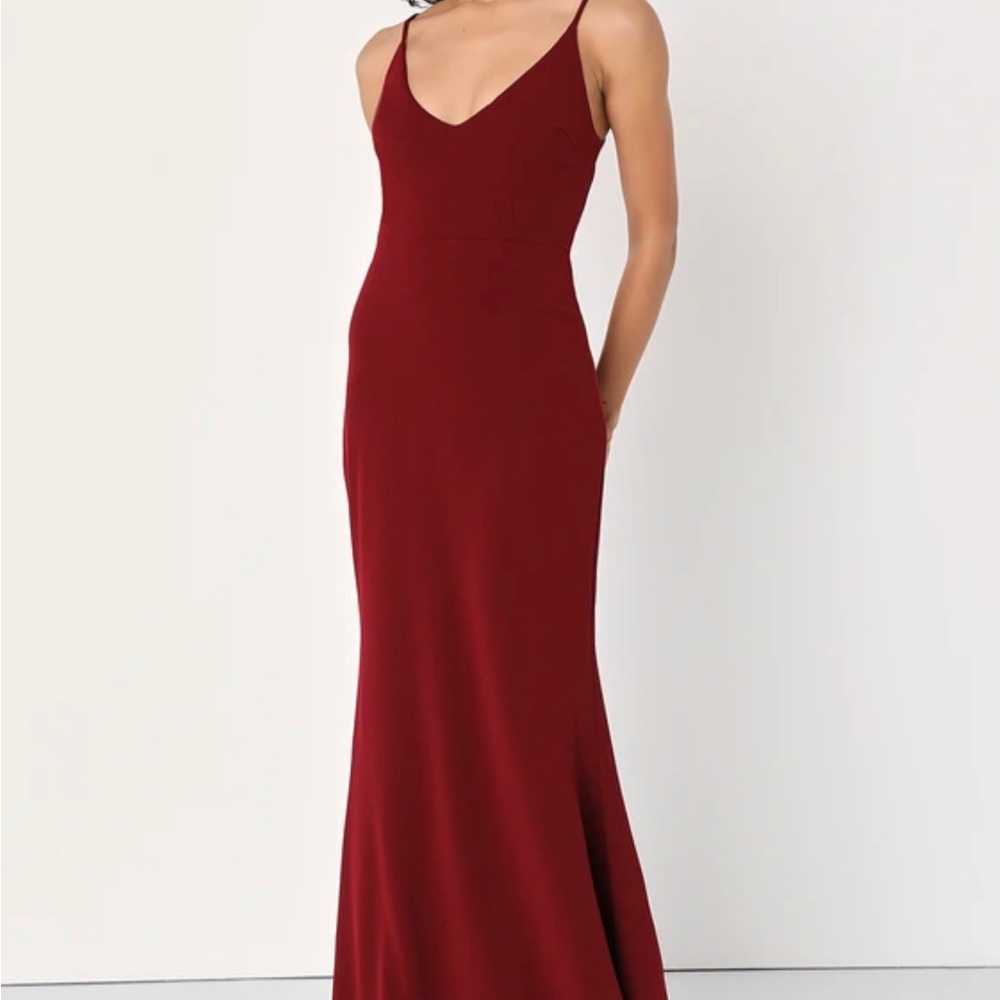 Maroon gown